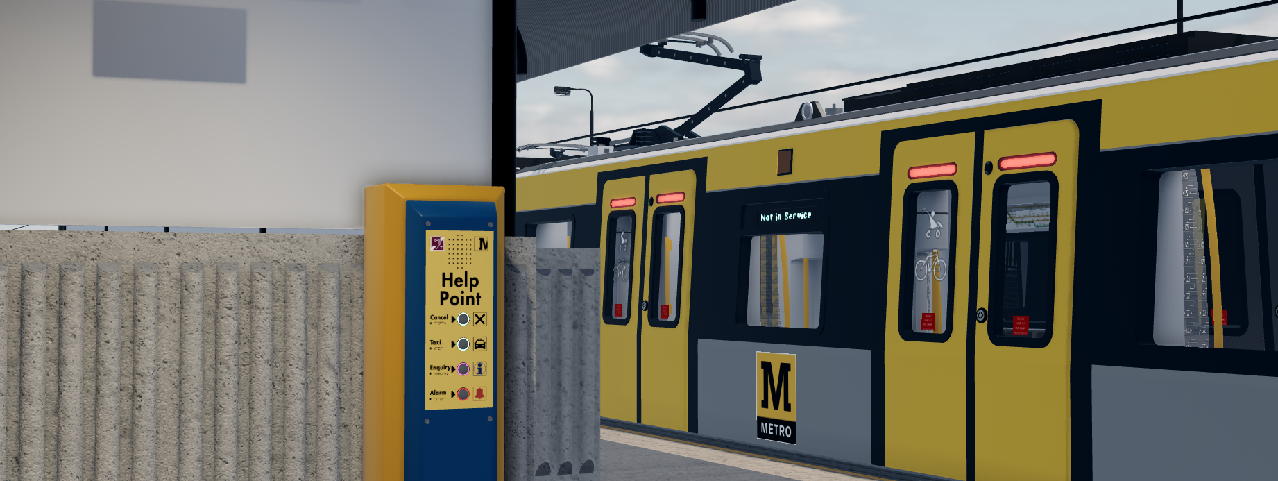 Help Point and Metrocar at platform